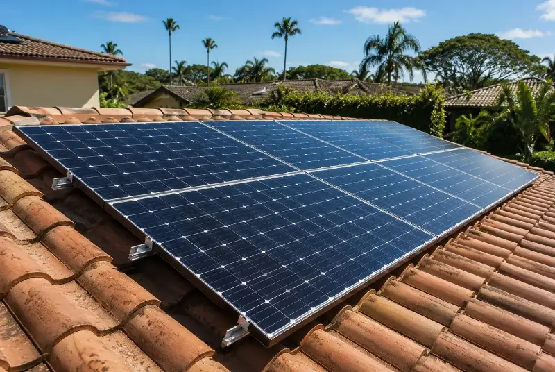 Installation de panneaux solaires au Sourn